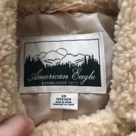American Eagle Sherpa Jacket Coat - Picture 3 of 9